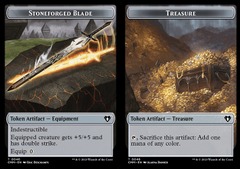 Stoneforged Blade (46) // Treasure (48) Token